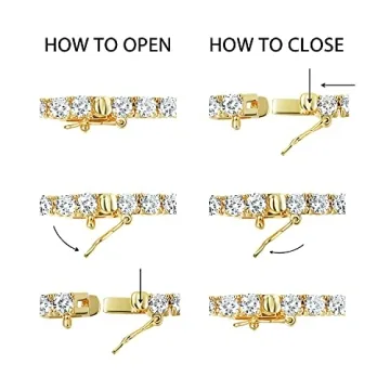 4mm Gold Tennis Necklace, 18K Plated Cubic Zirconia