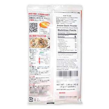 Shimaya Awase Dashi Powder (Bonito and Kelp Soup Stock) [English instructions on the back] 1.48 oz (6 gram x 7 packets)