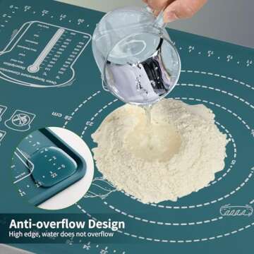 DANIA & DEAN Silicone Baking Mat - Upgrade Mom Theme 26x16 Inch Extra Thick Pastry Mat with Measurem...