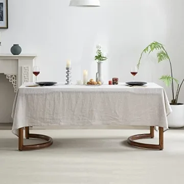 Elegant EVERLY 100% Natural Linen Tablecloth for Events