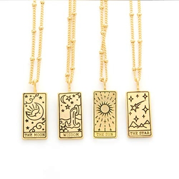 Stylish LAONATO Tarot Card Necklace for Elegant Women