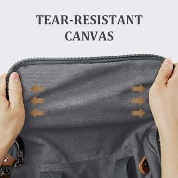 Gonex Expandable Canvas Duffle Bag for Travel - 50L Capacity Weekend Gear