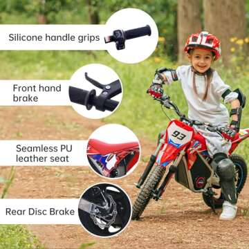 Electric Dirt Bike for Kids Aged 3-6, 150W High Racing Competition Grade Electric Motorcycle, Up to ...