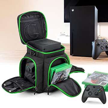 Trunab Console Carrying Case Compatible with Xbox Series X, Travel Bag with Multiple Storage Pockets...