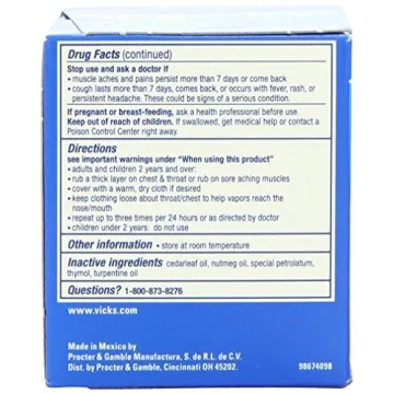 Vicks VapoRub Ointment 6 oz - Comforting Cold Relief