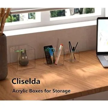 Cliselda Clear Acrylic Display Boxes Set for Events