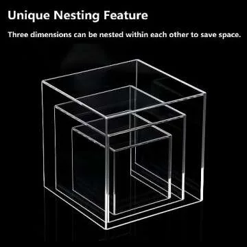 Cliselda Clear Acrylic Display Boxes Set for Events