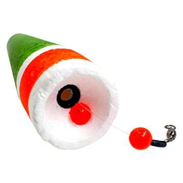 Tackle Crafters Rattle Em Up Fishing Bobbers - Pack of 5 Peg Floats, Popping Corks for Saltwater - Fishing Float Bobbers for Freshwater Fishing, Speckled Trout and Flounder Inshore