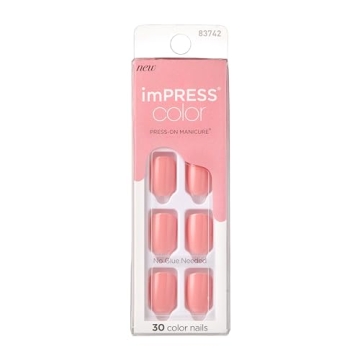 KISS imPRESS Pretty Pink No Glue Press-On Nails