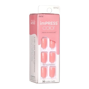KISS imPRESS Pretty Pink No Glue Press-On Nails