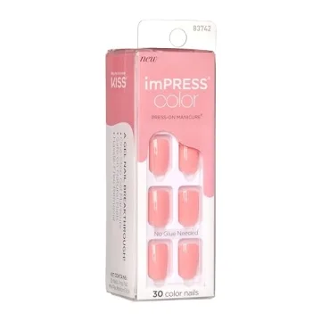 KISS imPRESS Pretty Pink No Glue Press-On Nails