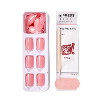 KISS imPRESS Pretty Pink No Glue Press-On Nails