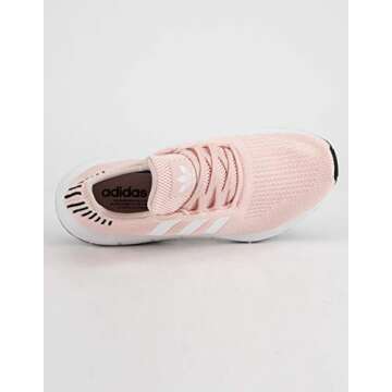 adidas Originals Women's Swift Running Shoe Sneaker, Black/White/Pink, 9