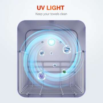 Hot Towel Warmer, Spa Towel Cabinet 5L Professional Mini Towel Heater, Towel Warmer for Facials SPA Barbershop Esthetician (White)