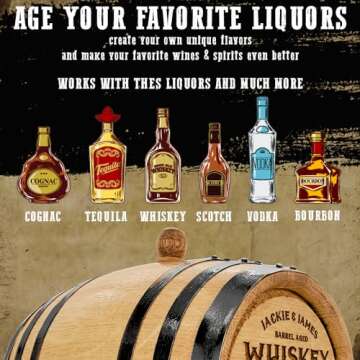 Personalized - Custom Engraved American Premium Oak Aging Barrel - Age your own Whiskey, Beer, Wine,...