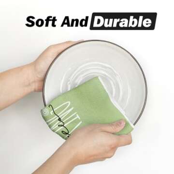 Artoid Mode Flower Kitchen Towels Set of 4 Stylish Dish Towels