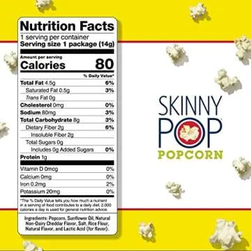 SkinnyPop Popcorn Healthy Snack Variety Pack 40 Bags