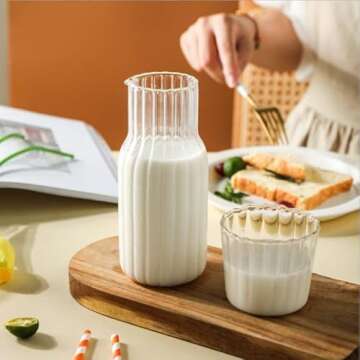 Vintage Bedside Water Carafe Set for Stylish Hydration
