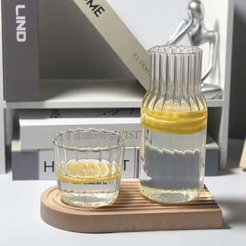 Vintage Bedside Water Carafe Set for Stylish Hydration