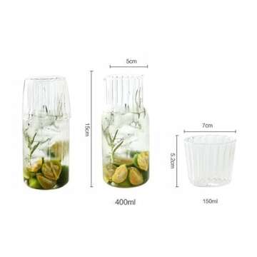 Vintage Bedside Water Carafe Set for Stylish Hydration