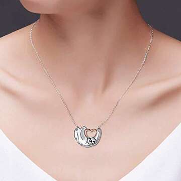 ZZ ZINFANDEL Cute Animal Sloth Necklace - Perfect Gift for Women