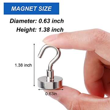 LOVIMAG Strong Magnetic Hooks - 30lbs Capacity, Durable & Versatile for Cruises & Home Use