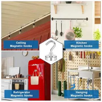 LOVIMAG Strong Magnetic Hooks - 30lbs for Cruise & Kitchen