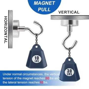 LOVIMAG Strong Magnetic Hooks - 30lbs for Cruise & Kitchen