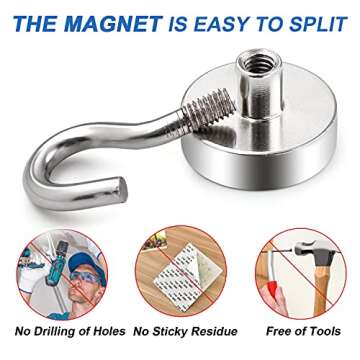 LOVIMAG Strong Magnetic Hooks - 30lbs for Cruise & Kitchen