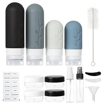 TSA Approved Travel Bottles - 18 Pack Silicone Containers