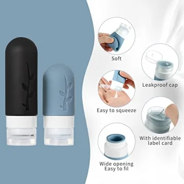 TSA Approved Travel Bottles - 18 Pack Silicone Containers