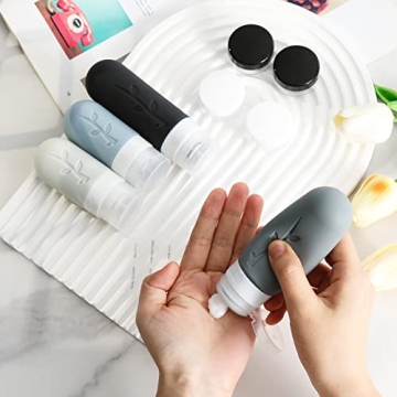 TSA Approved Travel Bottles - 18 Pack Silicone Containers