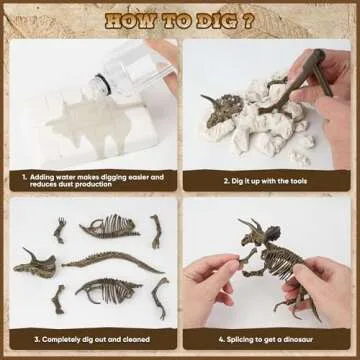 VIBIRIT Dig Up Dinosaurs Skeleton Set for Kids