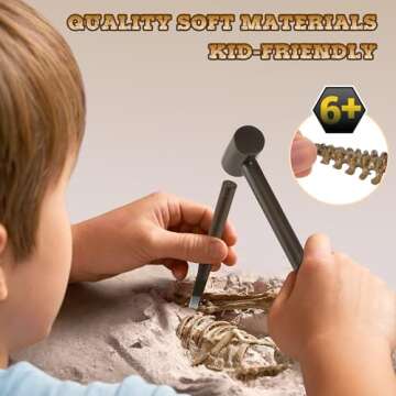 VIBIRIT Dig Up Dinosaurs Skeleton Set for Kids