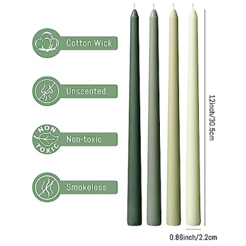 Viyffo Gradient Taper Candles Set for Beautiful Decor