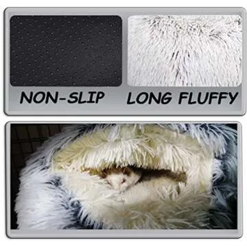 Ferret Bed Cave and Hideouts，Ferret Hideaway Bed Accessories for Cage Ferret Beds and Hideouts (Gray)