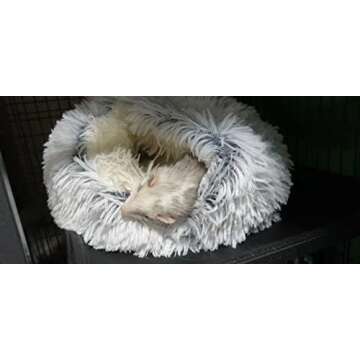 Ferret Bed Cave and Hideouts，Ferret Hideaway Bed Accessories for Cage Ferret Beds and Hideouts (Gray)