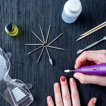 6-Pack Nail Drill Bit, 3/32 Inch Cuticle Cleaning Ball Head Nail Drill for Gel Nails, Professional Drill Diamond Nail Drill Bits Set For Acrylic Manicure Pedicure, Nail Pedicure