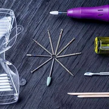 6-Pack Nail Drill Bit, 3/32 Inch Cuticle Cleaning Ball Head Nail Drill for Gel Nails, Professional Drill Diamond Nail Drill Bits Set For Acrylic Manicure Pedicure, Nail Pedicure