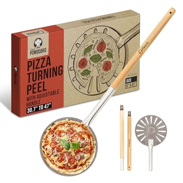 Chef Pomodoro Aluminum Turning Pizza Peel - Perfect for Easy Pizza Handling & Baking