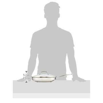 Cuisinart 12 Inch Skillet with Glass Cover, Chef's Classic Collection, 722-30G