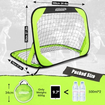 BAYINBULAK Portable Pop Up Soccer Goal Net for Fun