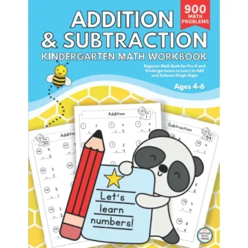 Addition and Subtraction Kindergarten Math Workbook for Young Learners Ages 4-6