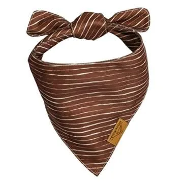 Remy+Roo Large Spring Dog Bandanas - 4 Pack Logan Set | Premium Durable Adjustable Polyester Fabric | Patented Shape Boy Dog Bandanas | Pack of Thanksgiving Bandanas for Dogs