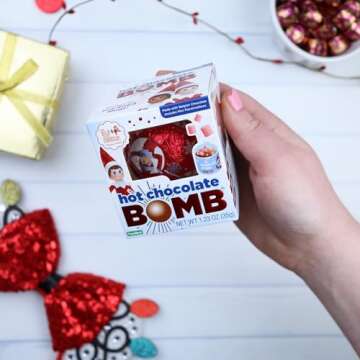 Sweetzo - Christmas Hot Chocolate Ball, 2024 Holiday Season Cocoa Melt with Marshmallows, Stocking S...