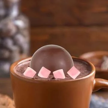 Sweetzo - Christmas Hot Chocolate Ball, 2024 Holiday Season Cocoa Melt with Marshmallows, Stocking Stuffer Candy, 1.23 Ounces (Pack of 2)