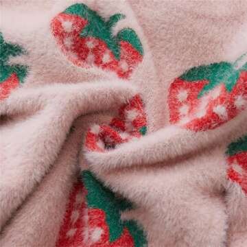 Cozy PATPAT Toddler Strawberry Sweater for Girls