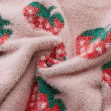 Cozy PATPAT Toddler Strawberry Sweater for Girls