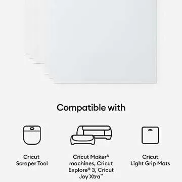 Cricut Waterproof Sticker Paper - US Letter Size (8.5in x 11in), Sticker Paper for Printer, Compatible with Cricut Maker, Explore 3, & Cricut Joy Xtra, White (6 Ct)