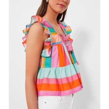 Women Boho Floral Peplum Tops for Summer Style